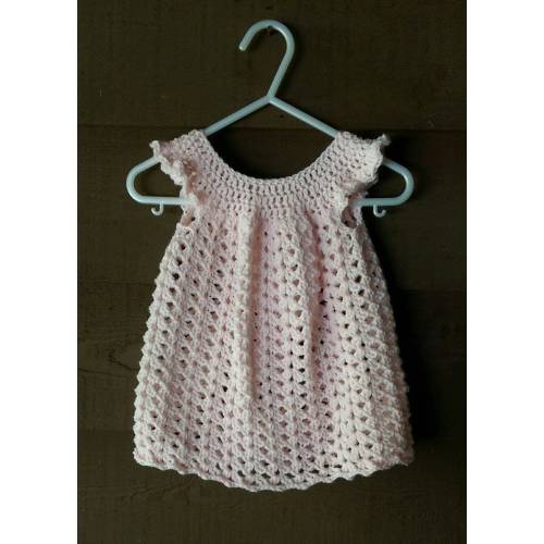 CROCHET BABY DRESS Angel Wing Baby Dress, Newborn, 0-3 month, 3-6 month, 6-12 month size angel wing crochet baby dress, christening, baptism