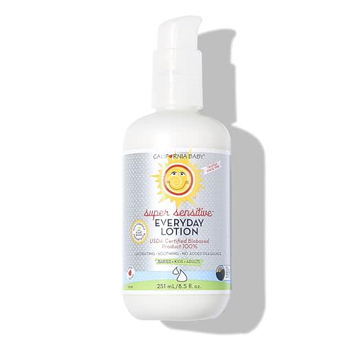 California Baby Super Sensitive Unscented Lotion | 100% Plant-Based Moisturizer | Baby Lotion For Newborn | Hypoallergenic Baby Lotion | 8.5 oz