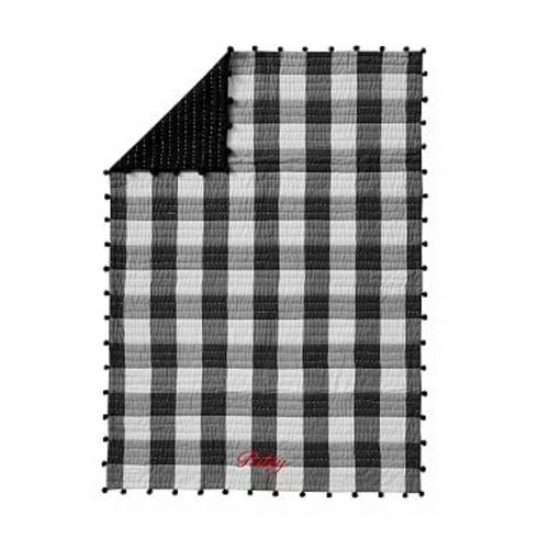 Buffalo Check Toddler Quilt, Black