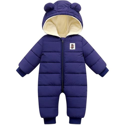 Newborn Snowsuit Baby's Romper Jumpsuit Winter Coats Warm Down Coat Cute Padded Windproof Onesie for infant girls boys