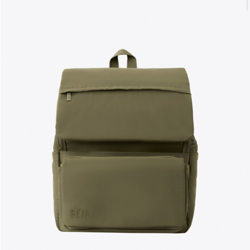 BÉIS 'The Ultimate Diaper Backpack' in Olive - Green Backpack Diaper Bag