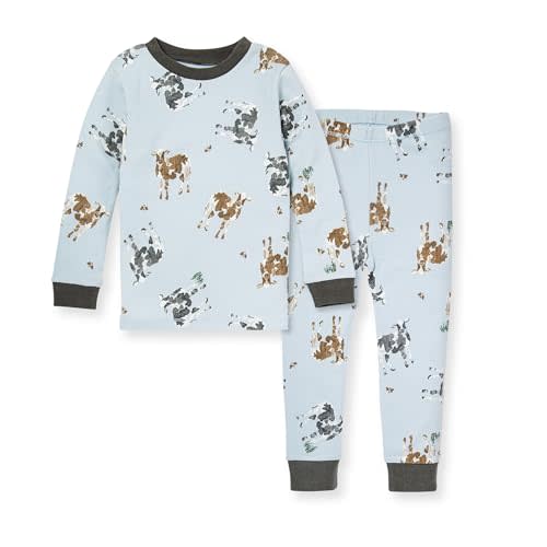 Burt's Bees Baby Boys' 2-Piece Long Sleeve Tee and Pants Organic Cotton Pajama Set