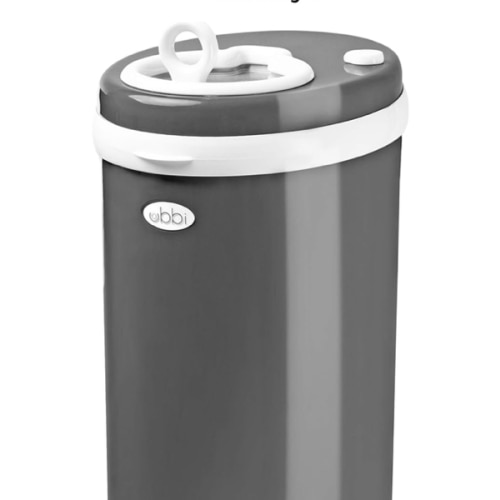 Ubbi Steel Diaper Pail, Odor Locking, No Special Bag Required, Award-Winning, Registry Must-Have, Slate