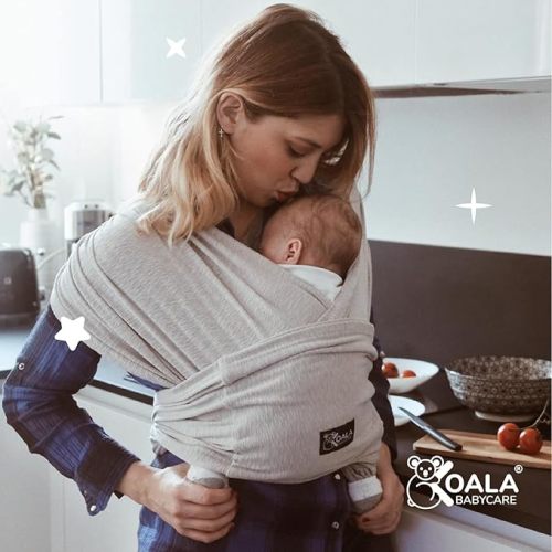 Koala Babycare Baby Carrier Wrap, Easy to Wear As a T-Shirt - Original Baby Carrier Newborn to Toddler - Sling One Size Fits All - Baby Wraps Carrier Up to 22lbs