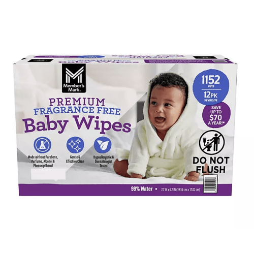 Member's Mark Premium Baby Wipes, Fragrance Free, 12 pk., 1152 Wipes - Sam's Club