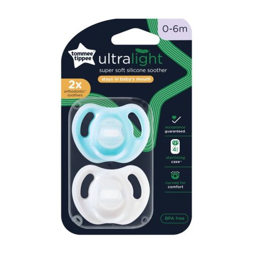 Tommee Tippee Soother -Silicone - 0-6 Months - 2 Pack Assorted | Soothers | Baby Bunting AU