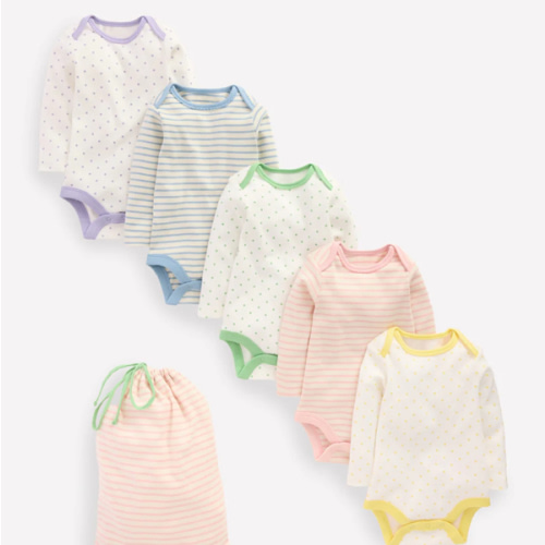 5-pack Bodies-Multi Ivory Spot/Stripe | Boden USA