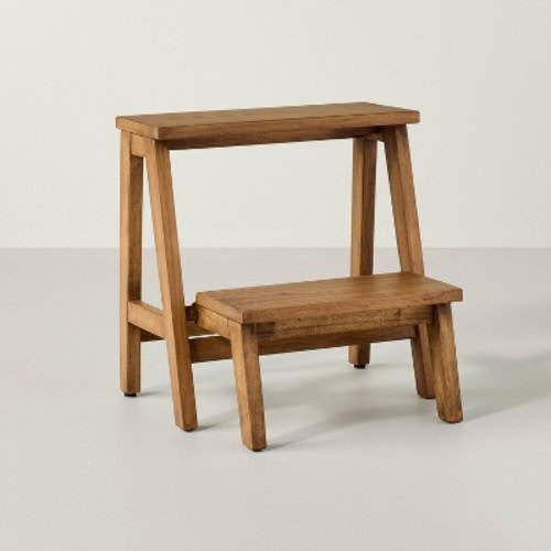 18" Wood Kitchen Step Stool - Hearth & Hand™ with Magnolia, Color: Aged Oak