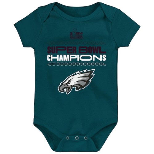 Infant Midnight Green Philadelphia Eagles Super Bowl LIX Champions Stack Bodysuit