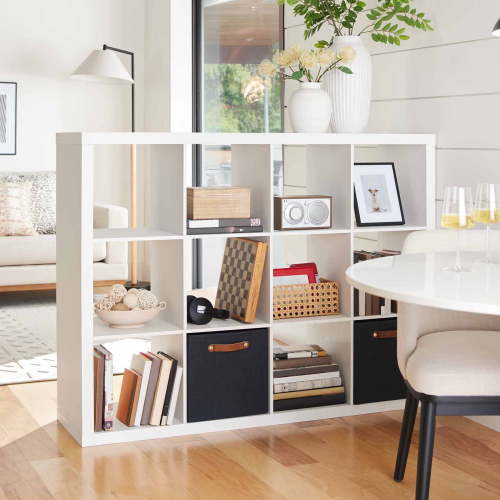 Better Homes & Gardens 12 Cube Storage Organizer, White Texture