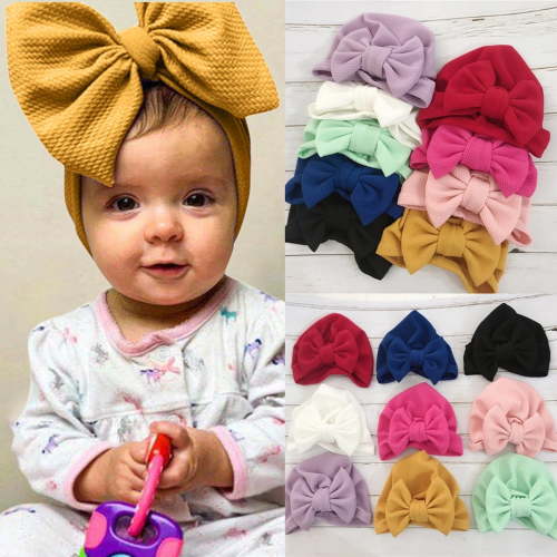 Hinvhai Big Bows Headbands for Infants with Oversized Head Wraps and Hair Accessories for Newborns Toddlers Girls