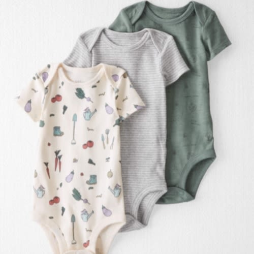 Baby 3-Pack Organic Cotton Rib Bodysuits