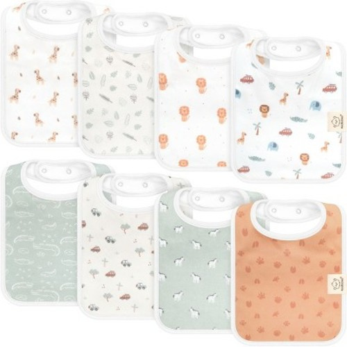 KeaBabies 8-Pack Organic Baby Bibs for Boy, Girl, Drool Bibs, Baby Bib for Girls, Boys,  Newborn Teething Bibs, Color: Wilderness