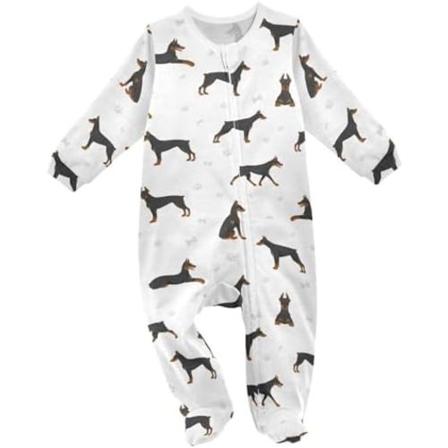 vvfelixl Bernese Mountain Dog Baby Sleepers For Girl Boys Newborn Baby Play One-Piece Footies For 0-24 Months