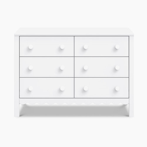 Sammy Scallop 6-Drawer Dresser - White