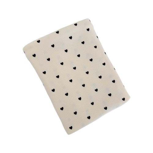 Organic Cotton Waffle Swaddle Blanket, Black Heart