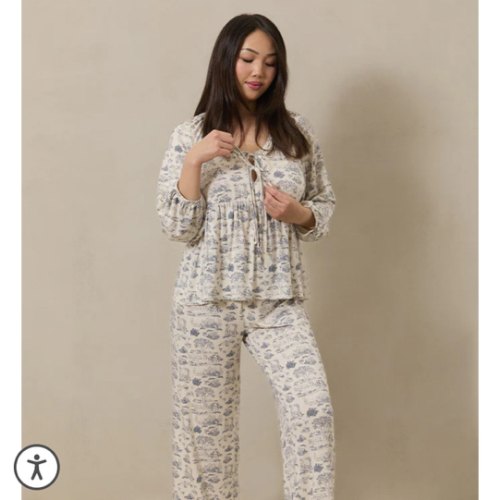 Bleu Toile Women’s Sleep Set - L