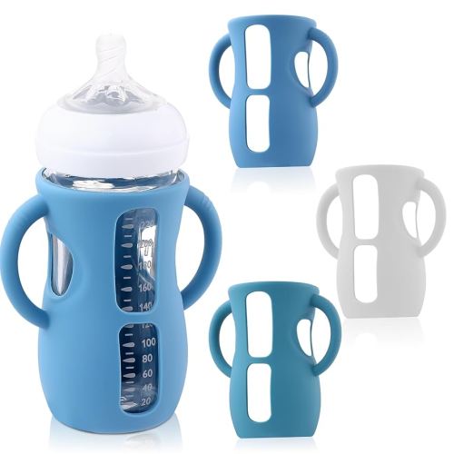 Silicone Bottle Covers Silicone Sleeve for Avent Natural Glass Baby Bottles Fits Philips Avent Glass Bottle Sleeve Phillips Avent Glass Bottles 8oz (3 Pcs)