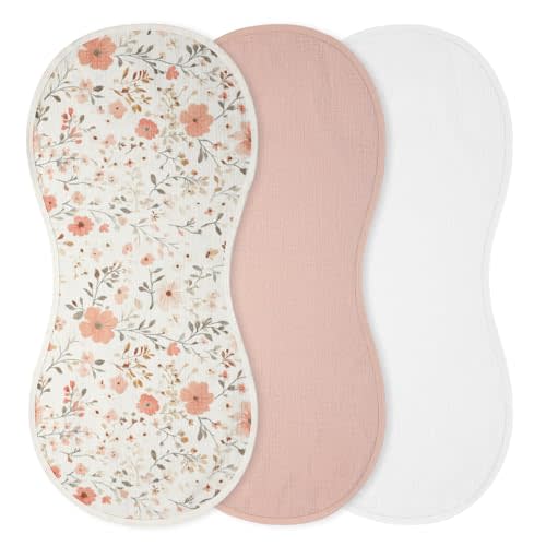 Hahafelt 3 Pcs Baby Changing Pad Liners,Print Style,White | Compatible with Peanut Changer, Organic Cotton Cover, Waterproof Backing, Washable Reusable, Warm Soft for Baby