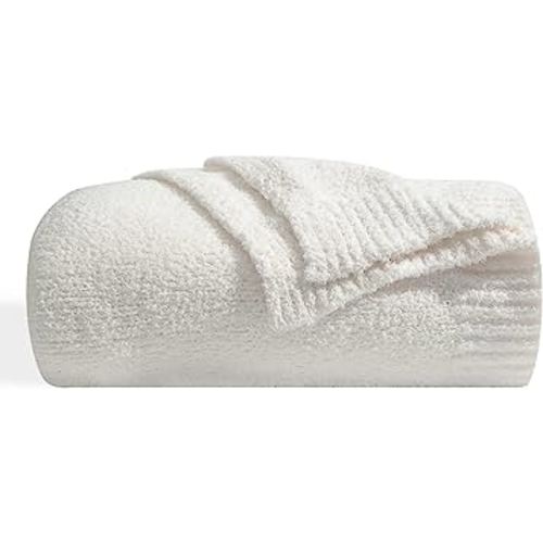 bearberry Super Soft Fluffy Throw Blanket Lightweight Cozy Warm Throw Blankets for Couch Bed Sofa All Season(Cream, 50”x60”)