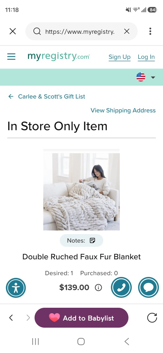 Double Ruched Faux Fur Blanket