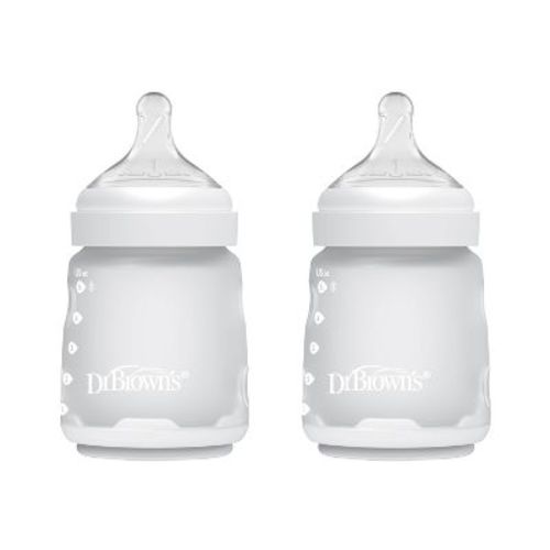 Dr. Brown's Silicone Baby Bottles - Clear - 5 fl oz/2pk