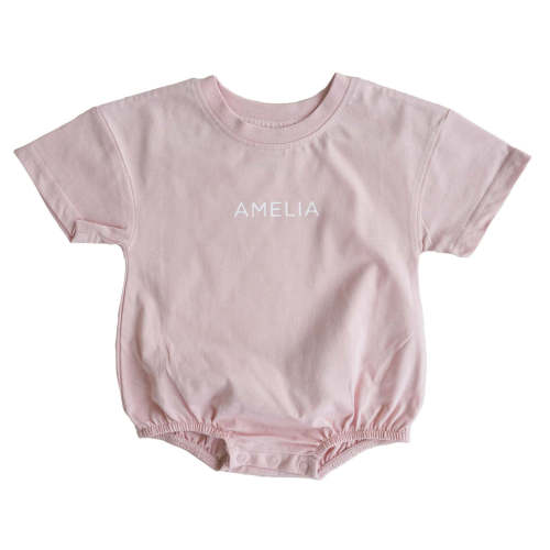 Personalized Short Sleeve Bubble Romper | Sweet & Sassy