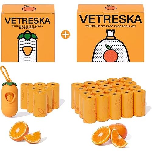 VETRESKA Diaper Bag Dispenser with Citrus Scented Bags