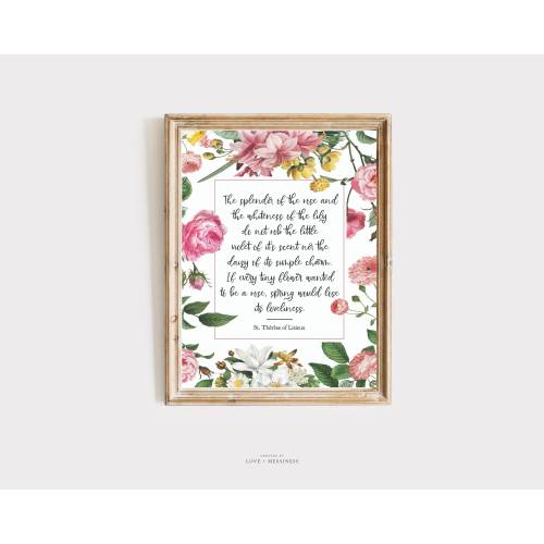 St Therese Quote Print