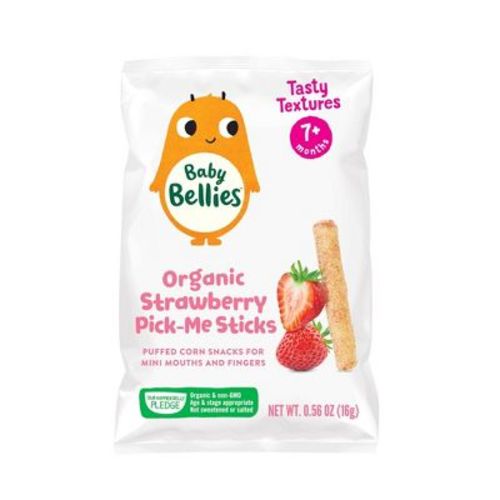 Little Bellies Organic Strawberry Pick-Me Sticks Baby Snacks - 0.56oz
