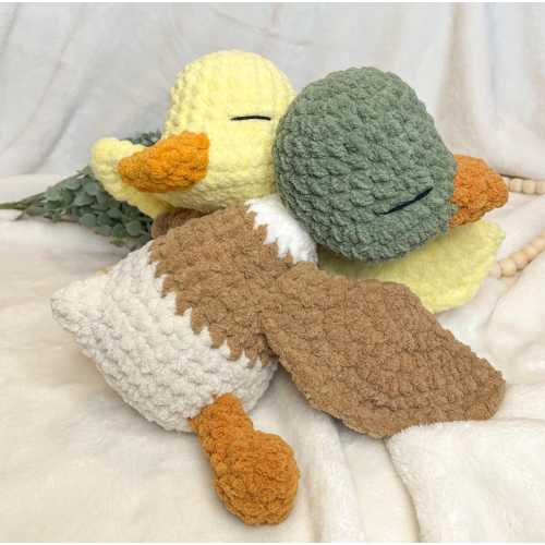 Crochet Duckling | Sleepy Duck | Crochet Duck | Little Duckling | Duck Nursery | Mallard Duck