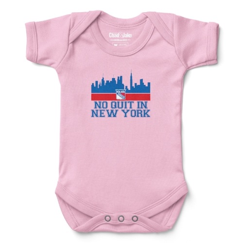 New York Rangers Chad & Jake Newborn & Infant No Quit Bodysuit - Pink