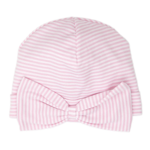 Simple Stripes Pink Bow Hat