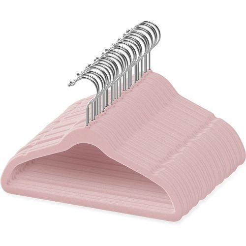 Amazon.com: TechZoo 50 Premium Baby Velvet Hangers - 11.8 Inches Non-Slip & Ultra-Slim Baby Hangers for Space-Saving & Children Clothes - 360 Swivel Hook, Strong & Durable Infant & Toddler Clothes Hanger - Pink : Home & Kitchen