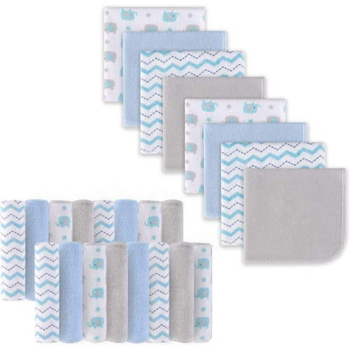 Baby Washcloths, Extra Soft and Ultra Absorbent Bath Cloth, Great Gifts for Newborn and Infants, 24 Pack, Elephant