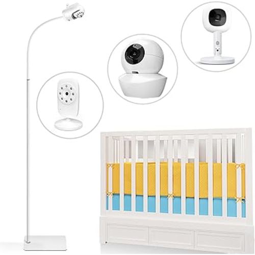 Baby Monitor Floor Stand Holder Compatible with Infant Optics DXR-8 Pro,Nanit Pro & Flex Stand,Babysense HDS2/V43,Also Cameras with 1/4 Thread Connection 67" Adjustable Height Baby Monitor Floor Stand