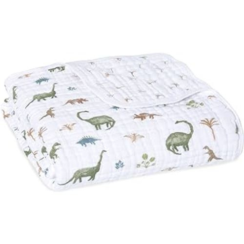 aden + anais Essentials Dream Blanket, Muslin Baby Blankets for Girls & Boys, Ideal Lightweight Newborn Nursery & Crib Blanket, Dino Jungle