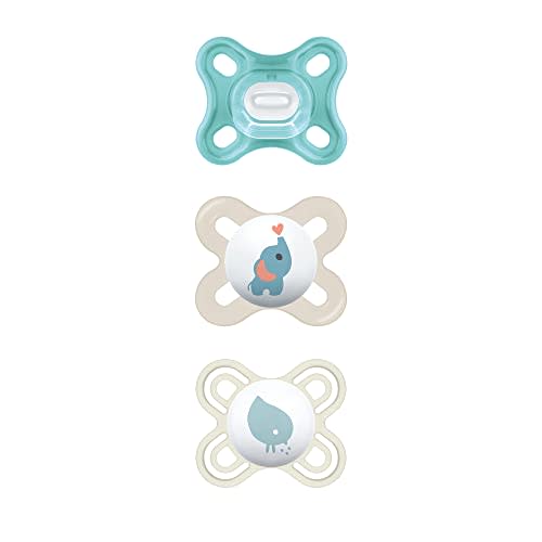MAM Pacifier Newborn Variety Pack (1 Comfort, 1 Perfect Start, 1 Newborn Original Start) Best Pacifier for Breastfed Babies, 0-3 Months, Unisex, 3-Pack - 1 Count (Pack of 3)