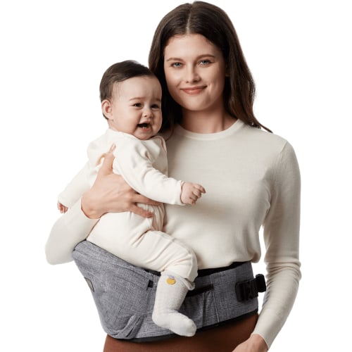 Momcozy Baby Hip Seat Carrier with Adjustable Waistband 3D Belly Protector EVA Massage Board M Size