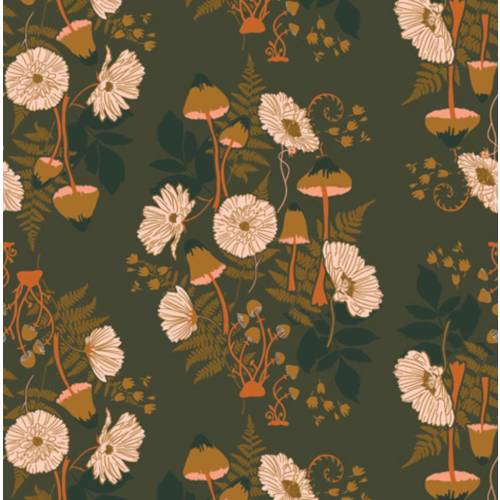Forest mushroom Ferns and Flowers crib sheet baby girl forage mushroom boho baby crib sheet baby girl fitted crib sheet wildflower nursery