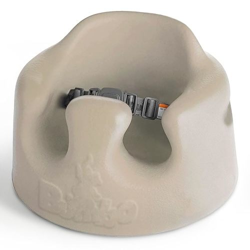 Bumbo Baby Floor Seat, Portable Infant Sit Up Activity and Eating Chair, Taupe