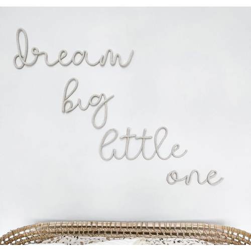 Dream Big Little One Sign for Nursery Wall - Kids Room Wire Word Sign - Baby Gift for Nursery - Nursery Wall Art Boy - Nursery Wall Art Girl