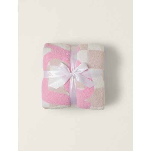 CozyChic® Barbie™ Checkered Throw
