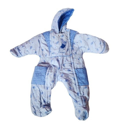 Quiltex Beatrix Potter 9 Mo. Baby Infant Snowsuit Vtg Blue Peter Rabbit Bunny