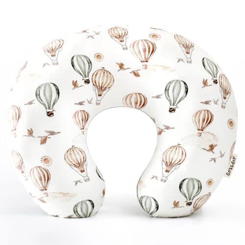 GRSSDER Nursing Pillow Cover Stretchy Minky Removable Nursing Covers for Breastfeeding Pillows, Ultra Soft Comfortable Slipcover for Boy and Girls, Balloon