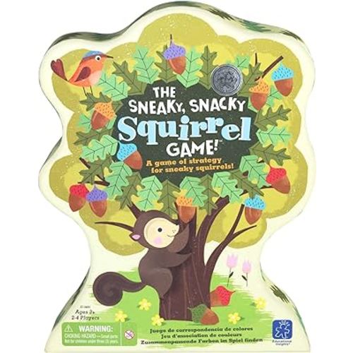 Educational Insights The Sneaky, Snacky Squirrel Game, 4 players, for Preschoolers & Toddlers, Gift for Toddlers Ages 3+