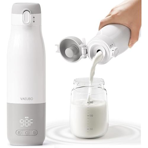 Portable Bottle Warmer, Nano Film Heating 12 oz,Reservation Function, Fast Charging,55WPower,9000mAhLarge Capacity Lithium Battery,Anti-Dry and Anti-Burn Baby Travel Warmer