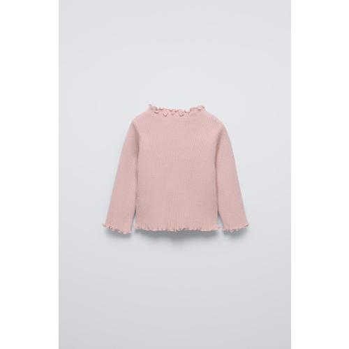 FLARED KNIT PANTS - Light pink | ZARA United States