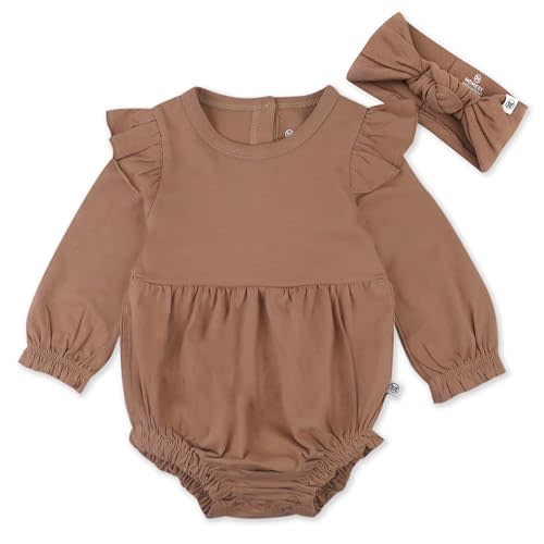 HonestBaby Multipack Short Romper Sets and Dresses 100% Organic Cotton for Infant Baby and Toddler Boys, Girls, Unisex