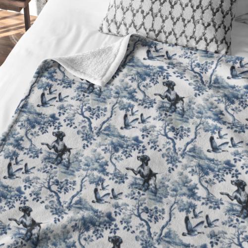 German Shorthaired Pointer Blanket Hunting Dog Baby Gift GSP Dad Mom Sherpa Toile Dog Lover Pet Blanket Newborn Baby Shower Gift Christmas